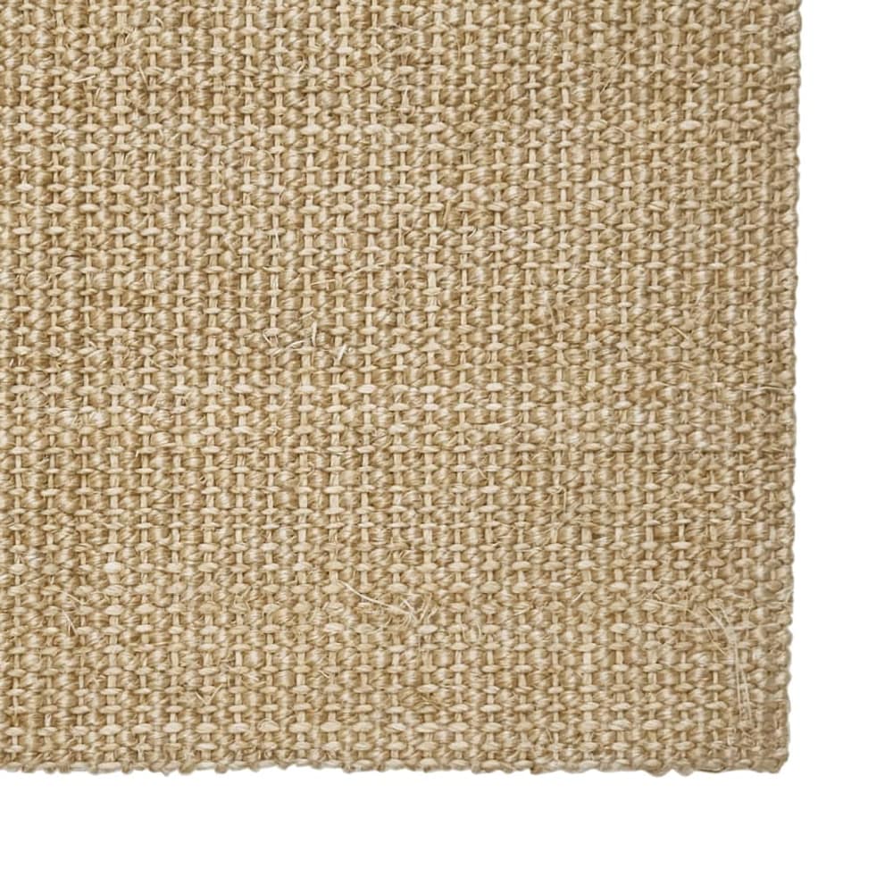 Sisal Rug for Scratching Post Width 80 cm Light Brown 100 cm