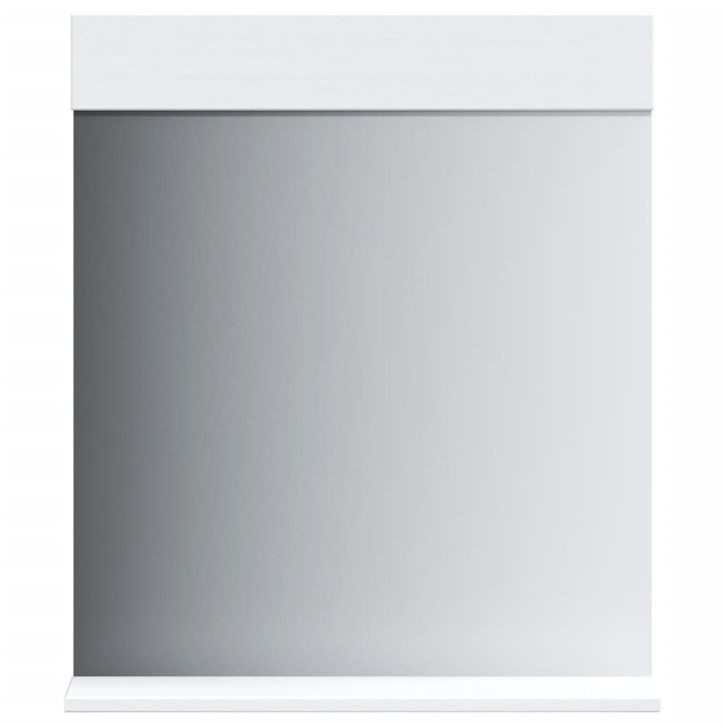 vidaXL Bathroom Mirror with Shelf BERG White 60x12x70 cm Solid Wood 2