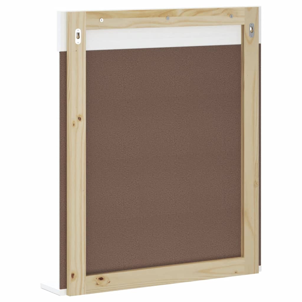 vidaXL Bathroom Mirror with Shelf BERG White 60x12x70 cm Solid Wood 4