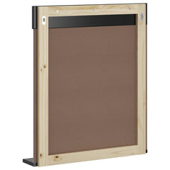vidaXL Bathroom Mirror with Shelf BERG Black 60x12x70 cm Solid Wood 4