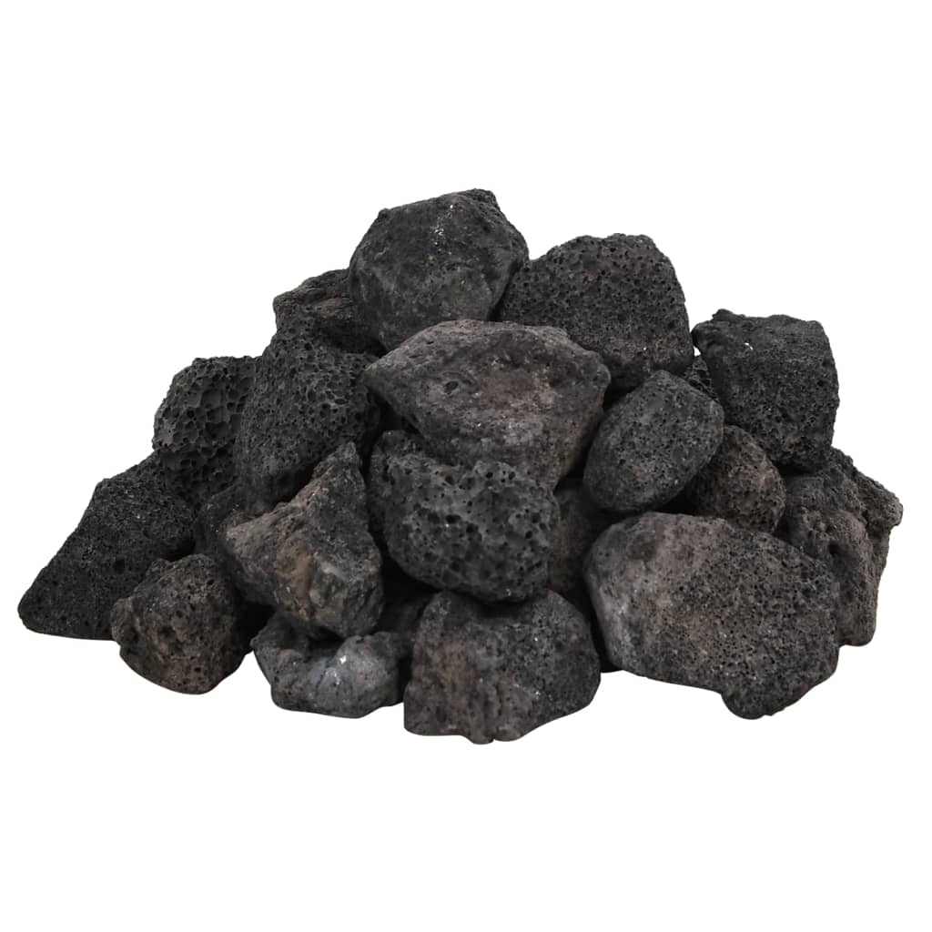 vidaXL Volcanic Rocks 25 kg Black 3-5 cm 3