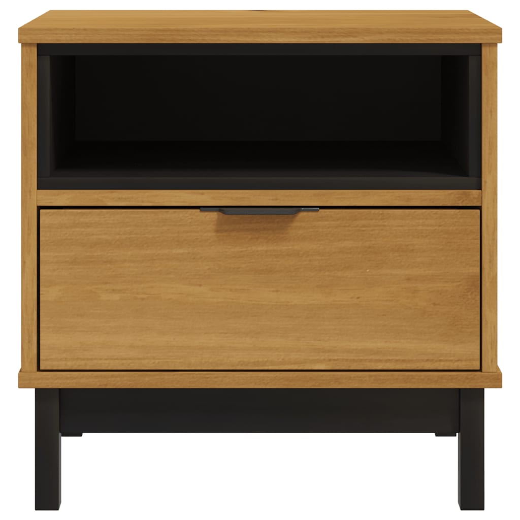 vidaXL Side Table FLAM 50x50x50 cm Solid Wood Pine 5