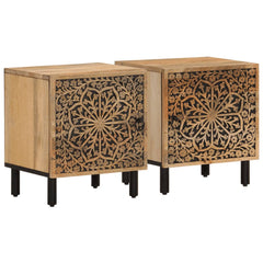 vidaXL Bedside Cabinets 2 pcs 40x33x46 cm Solid Wood Mango 2