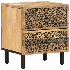 vidaXL Bedside Cabinet 40x33x46 cm Solid Wood Mango 2