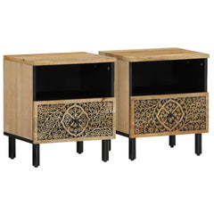 vidaXL Bedside Cabinets 2 pcs 40x33x46 cm Solid Wood Mango 2