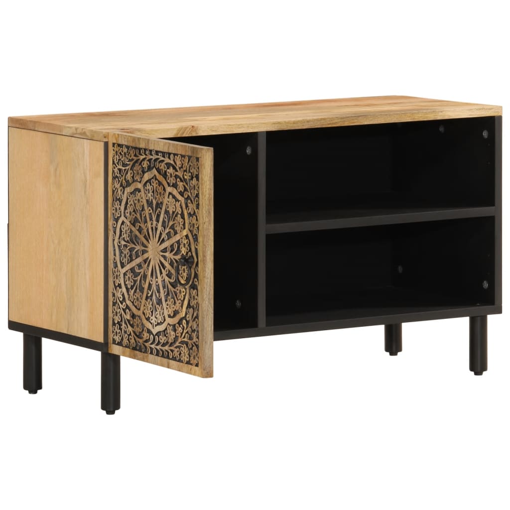 vidaXL TV Cabinet 80x31x46 cm Solid Wood Mango 4