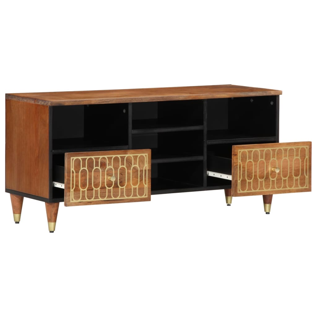 vidaXL TV Cabinet 100x33x46 cm Solid Wood Mango 3