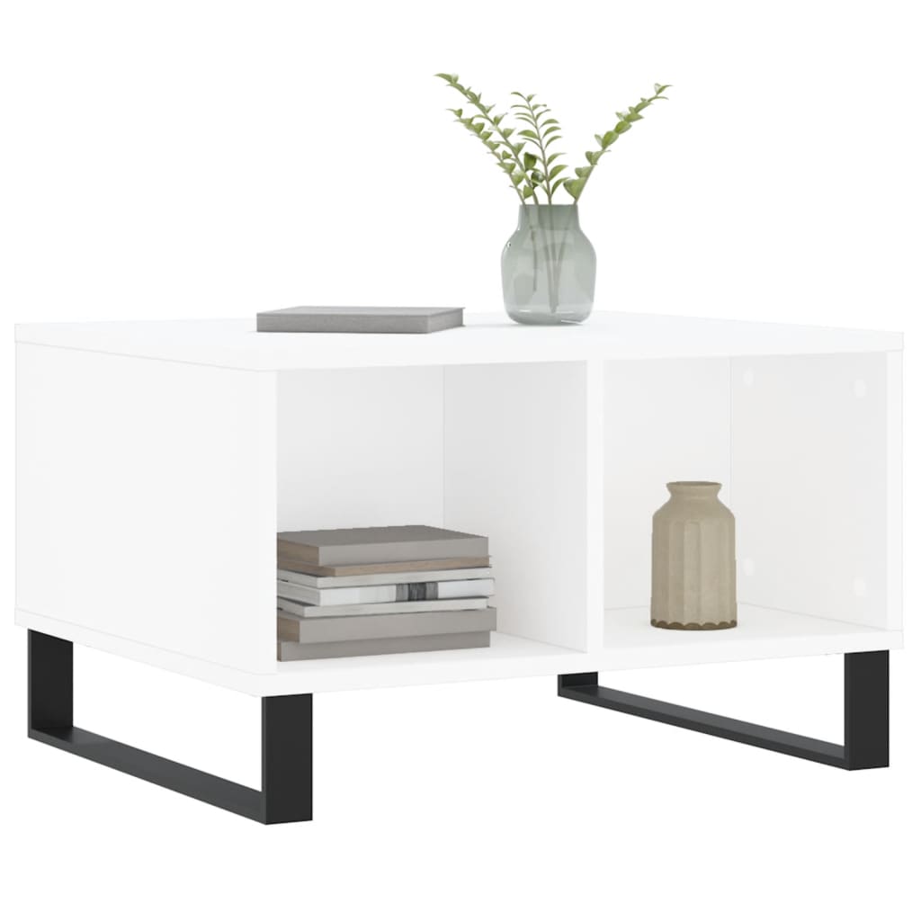 vidaXL Coffee Table White 60x50x36.5 cm Engineered Wood 3