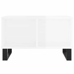 vidaXL Coffee Table High Gloss White 60x50x36.5 cm Engineered Wood 4