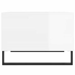 vidaXL Coffee Table High Gloss White 60x50x36.5 cm Engineered Wood 5