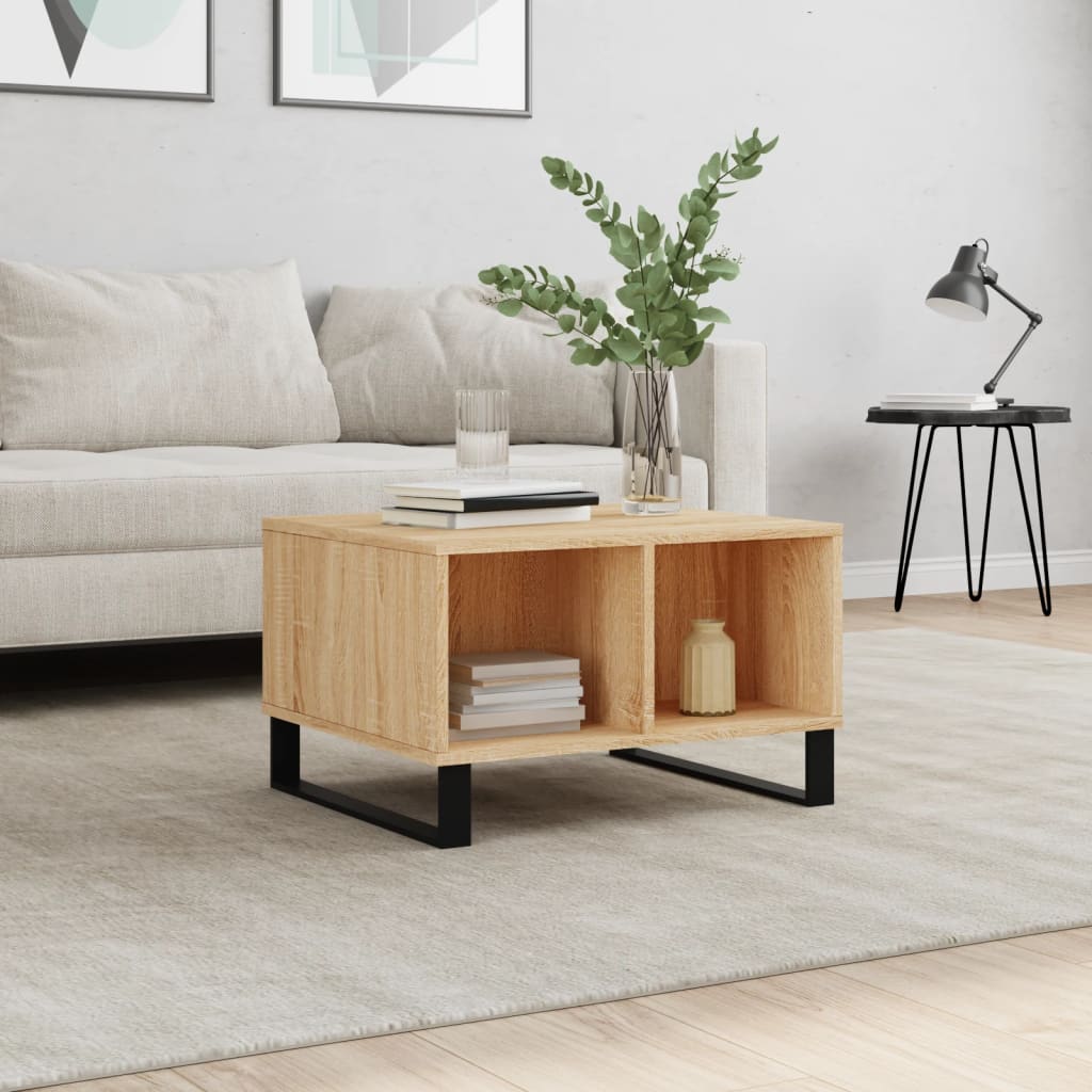 vidaXL Coffee Table Sonoma Oak 60x50x36.5 cm Engineered Wood 1