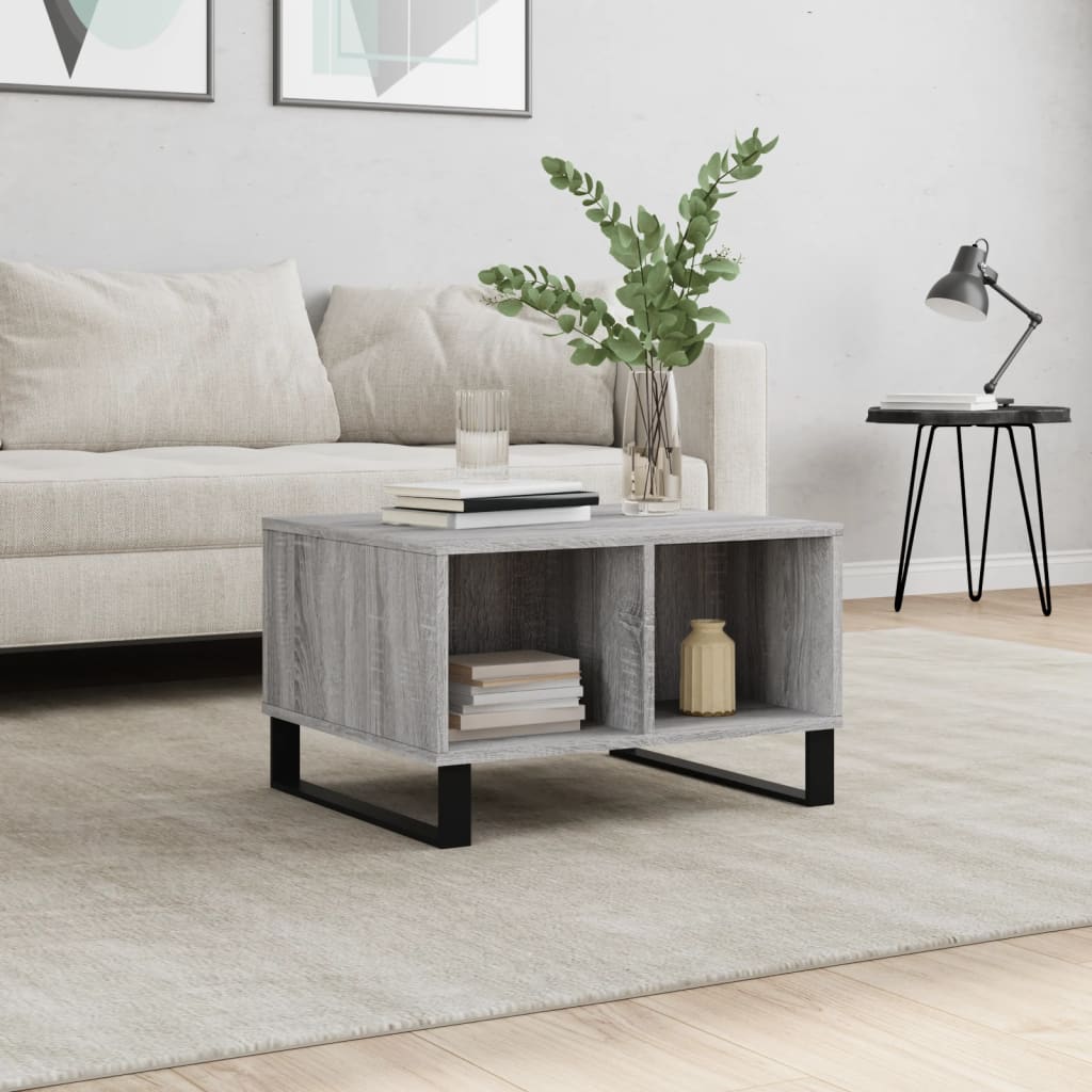 vidaXL Coffee Table Grey Sonoma 60x50x36.5 cm Engineered Wood 1