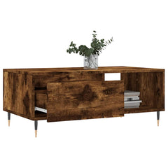 vidaXL Coffee Table Smoked Oak 90x50x36.5 cm Engineered Wood 4