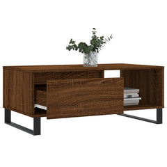 vidaXL Coffee Table Brown Oak 90x50x36.5 cm Engineered Wood 4