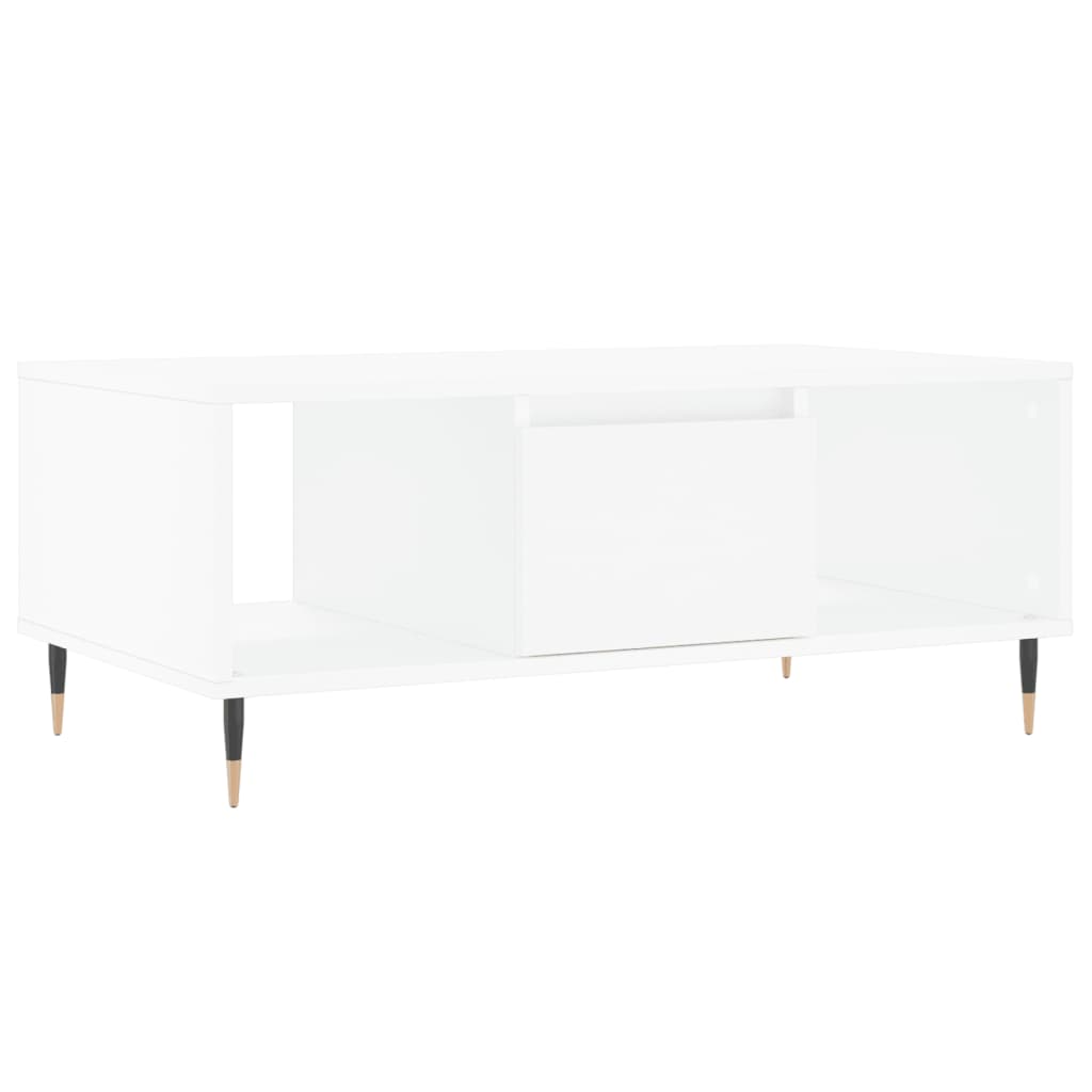 vidaXL Coffee Table White 90x50x36.5 cm Engineered Wood 2