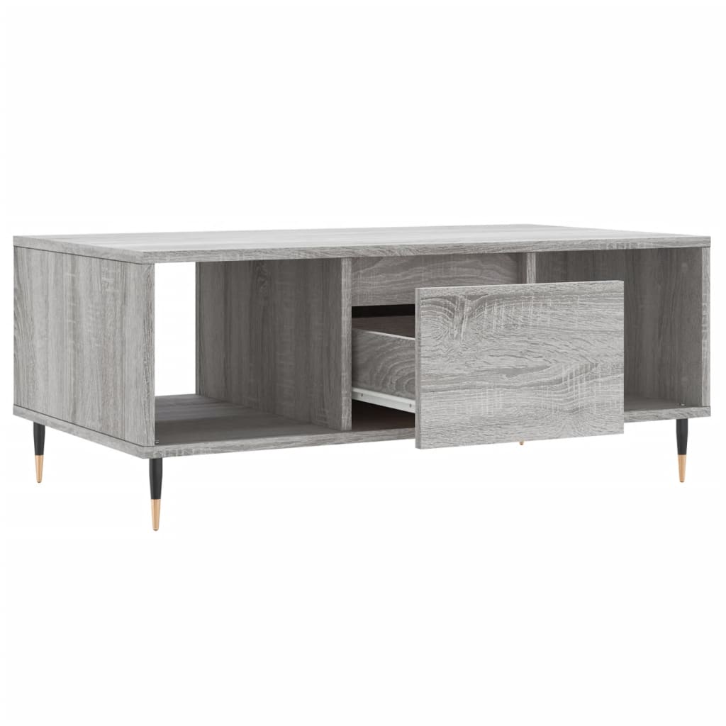 vidaXL Coffee Table Grey Sonoma 90x50x36.5 cm Engineered Wood 6