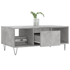 vidaXL Coffee Table Concrete Grey 90x50x36.5 cm Engineered Wood 4