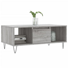 vidaXL Coffee Table Grey Sonoma 90x50x36.5 cm Engineered Wood 3