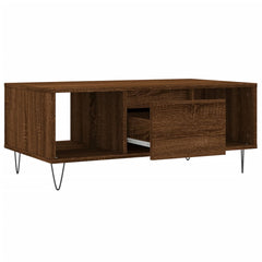 vidaXL Coffee Table Brown Oak 90x50x36.5 cm Engineered Wood 6
