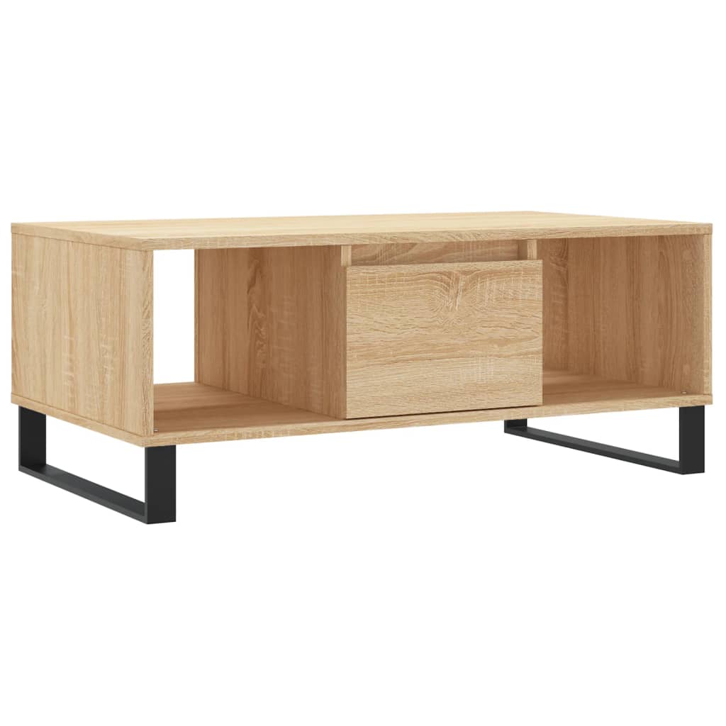 vidaXL Coffee Table Sonoma Oak 90x50x36.5 cm Engineered Wood 2