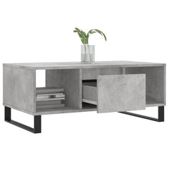vidaXL Coffee Table Concrete Grey 90x50x36.5 cm Engineered Wood 4