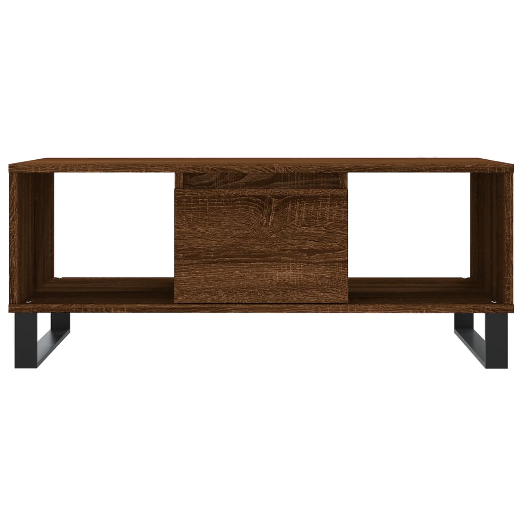 vidaXL Coffee Table Brown Oak 90x50x36.5 cm Engineered Wood 5