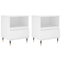 vidaXL Bedside Cabinets 2 pcs White 40x35x50 cm Engineered Wood 2