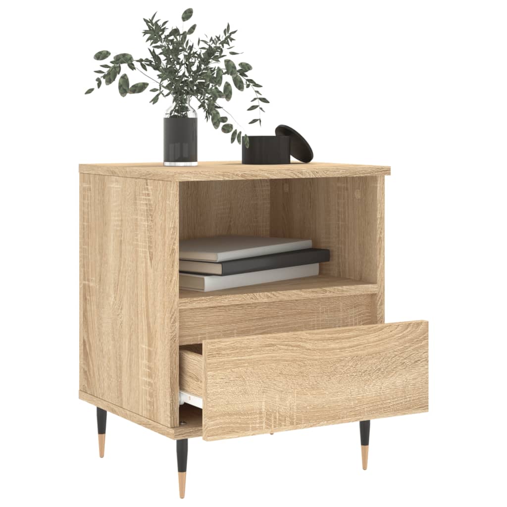 vidaXL Bedside Cabinets 2 pcs Sonoma Oak 40x35x50 cm Engineered Wood 4