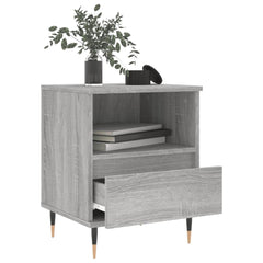 vidaXL Bedside Cabinet Grey Sonoma 40x35x50 cm Engineered Wood 4