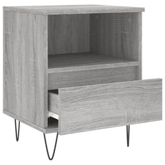 vidaXL Bedside Cabinet Grey Sonoma 40x35x50 cm Engineered Wood 5