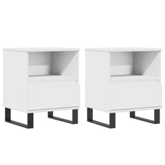 vidaXL Bedside Cabinets 2 pcs White 40x35x50 cm Engineered Wood 2