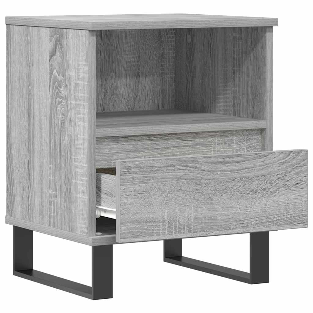 vidaXL Bedside Cabinets 2 pcs Grey Sonoma 40x35x50 cm Engineered Wood 5