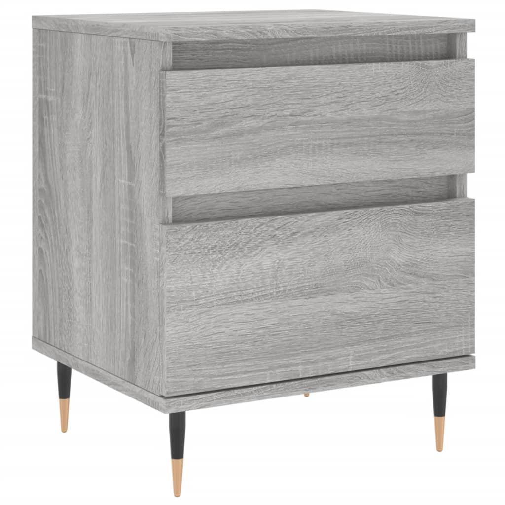 vidaXL Bedside Cabinet Grey Sonoma 40x35x50 cm Engineered Wood 2