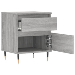 vidaXL Bedside Cabinet Grey Sonoma 40x35x50 cm Engineered Wood 4