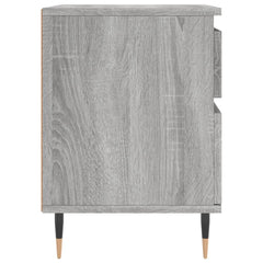 vidaXL Bedside Cabinet Grey Sonoma 40x35x50 cm Engineered Wood 6