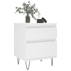 vidaXL Bedside Cabinet White 40x35x50 cm Engineered Wood 4