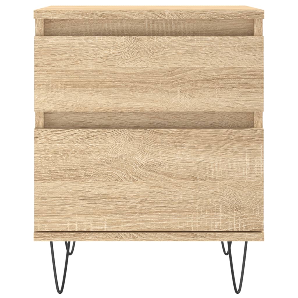 vidaXL Bedside Cabinet Sonoma Oak 40x35x50 cm Engineered Wood 3