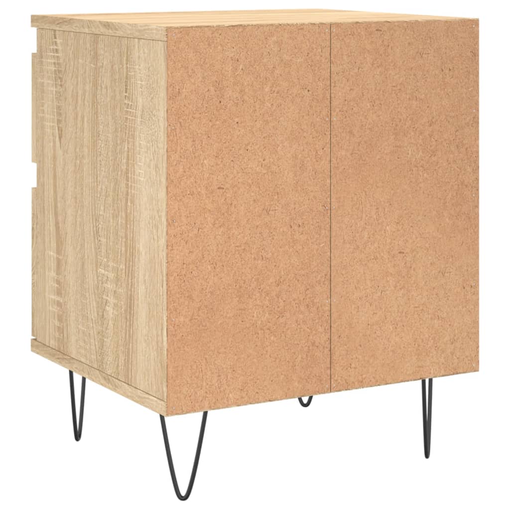 vidaXL Bedside Cabinet Sonoma Oak 40x35x50 cm Engineered Wood 5