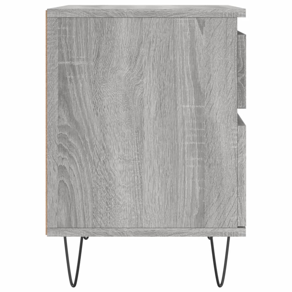 vidaXL Bedside Cabinet Grey Sonoma 40x35x50 cm Engineered Wood 6