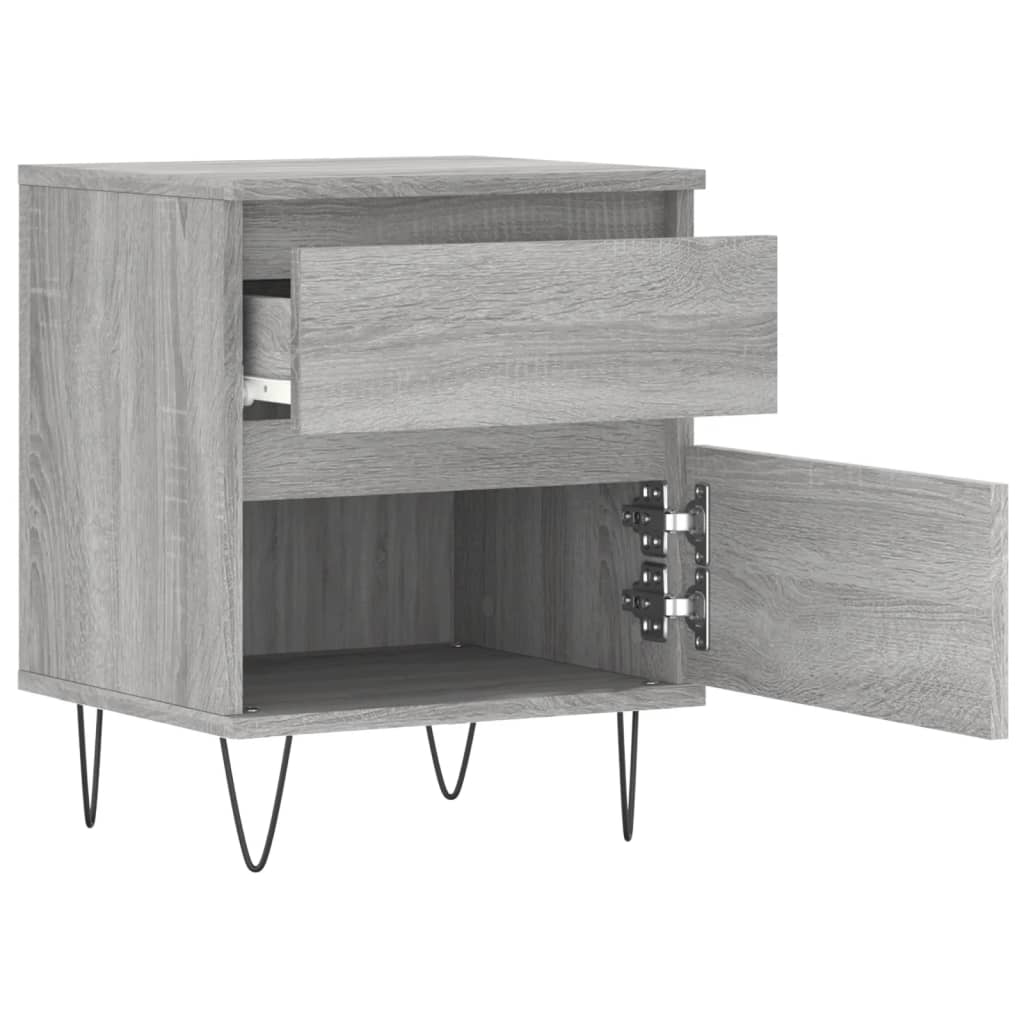 vidaXL Bedside Cabinets 2 pcs Grey Sonoma 40x35x50 cm Engineered Wood 5
