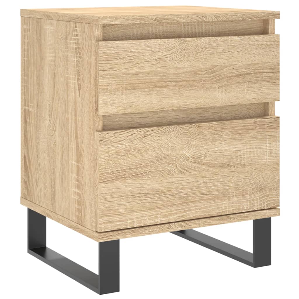 vidaXL Bedside Cabinets 2 pcs Sonoma Oak 40x35x50 cm Engineered Wood 3