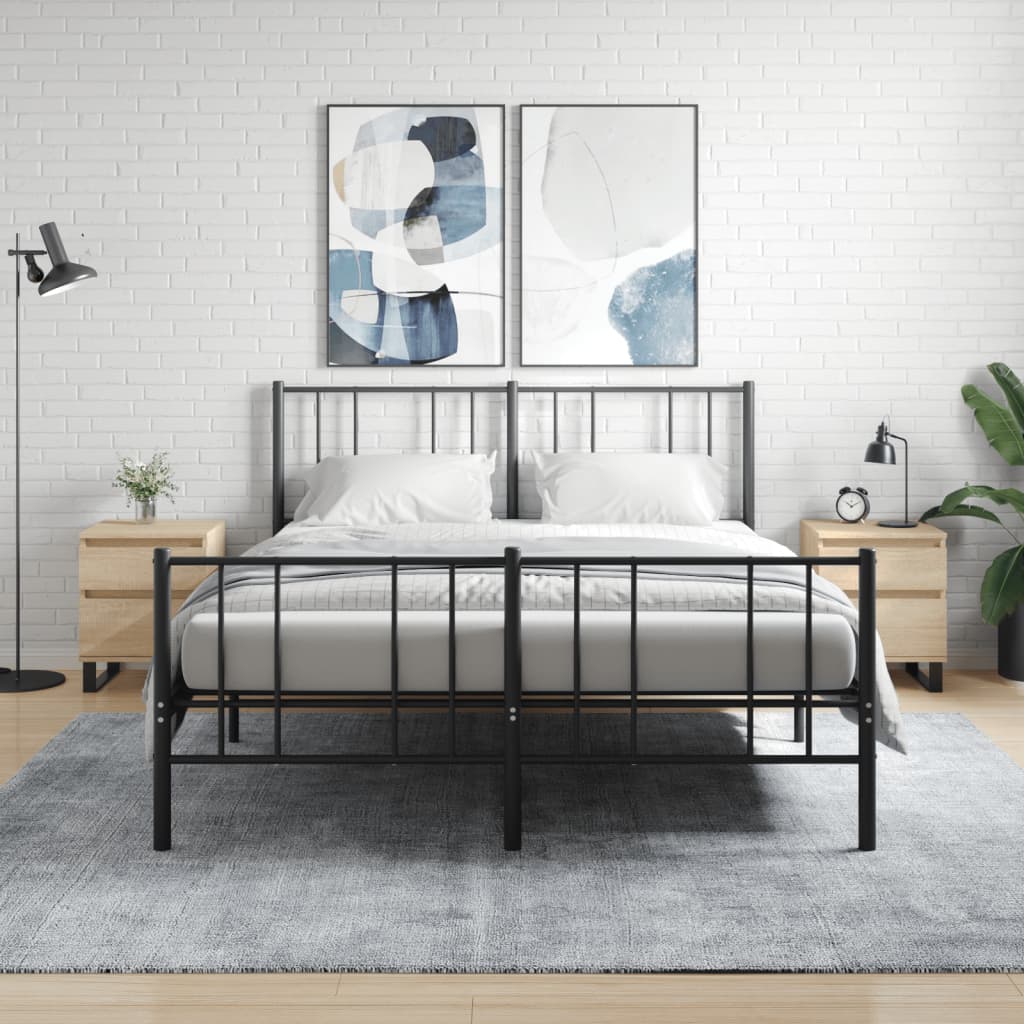 vidaXL Bedside Cabinets 2 pcs Sonoma Oak 40x35x50 cm Engineered Wood 1