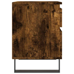 vidaXL Bedside Cabinet Smoked Oak 40x35x50 cm Engineered Wood 6