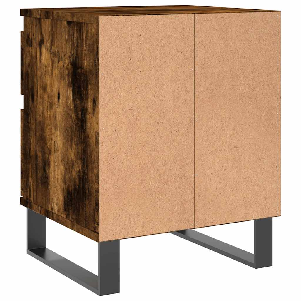 vidaXL Bedside Cabinet Smoked Oak 40x35x50 cm Engineered Wood 5