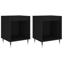 vidaXL Bedside Cabinets 2 pcs Black 40x35x50 cm Engineered Wood 2