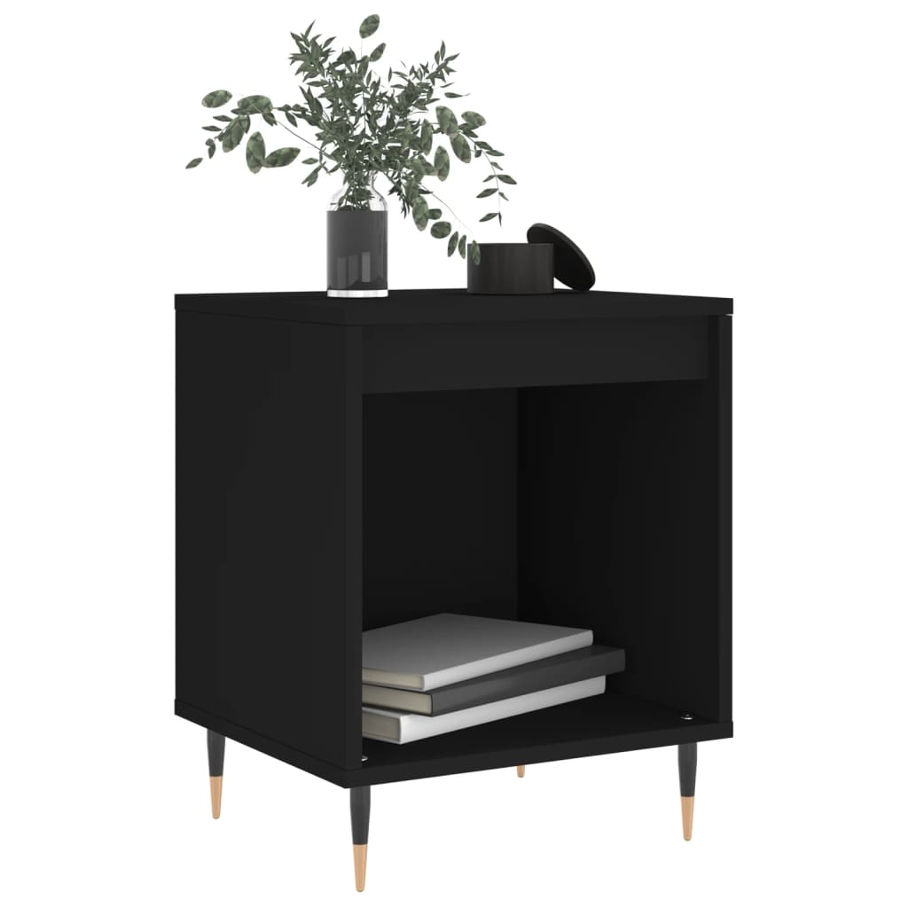 vidaXL Bedside Cabinets 2 pcs Black 40x35x50 cm Engineered Wood 3
