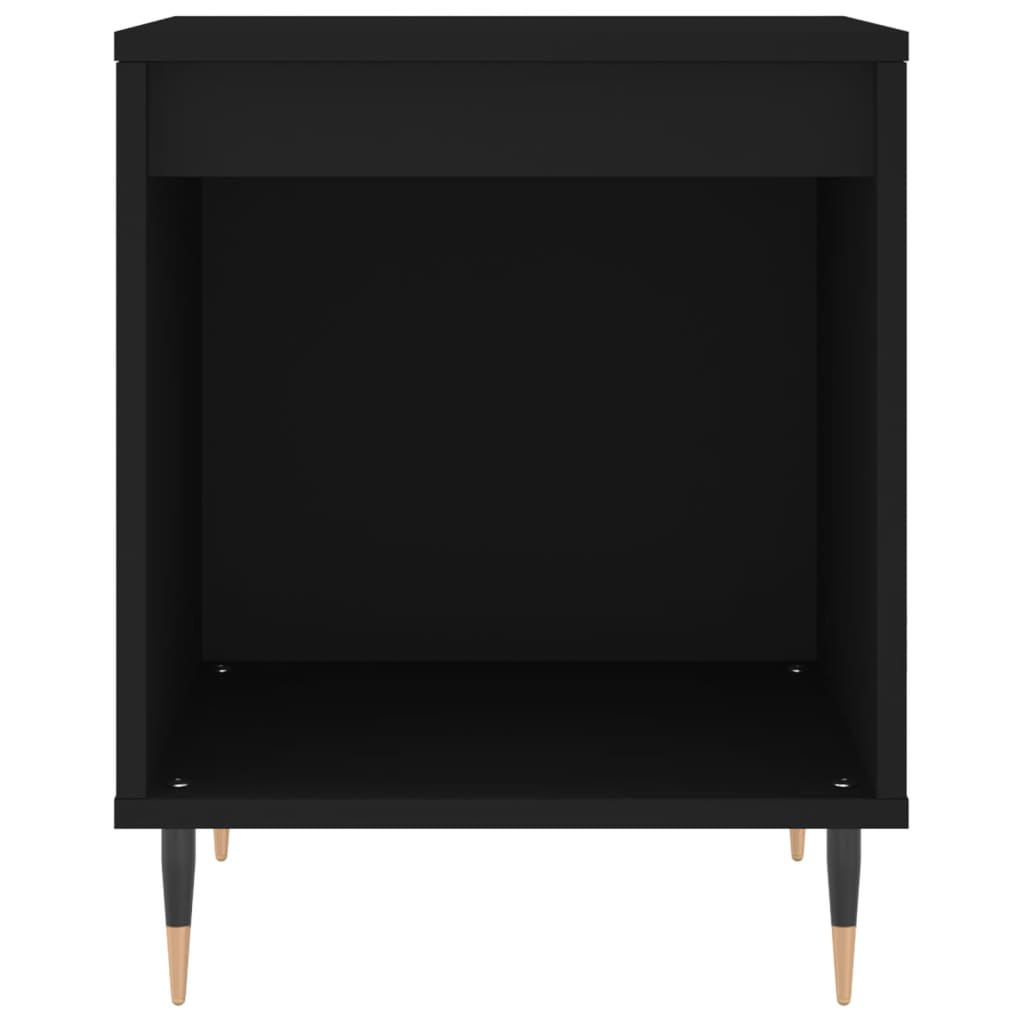 vidaXL Bedside Cabinets 2 pcs Black 40x35x50 cm Engineered Wood 5