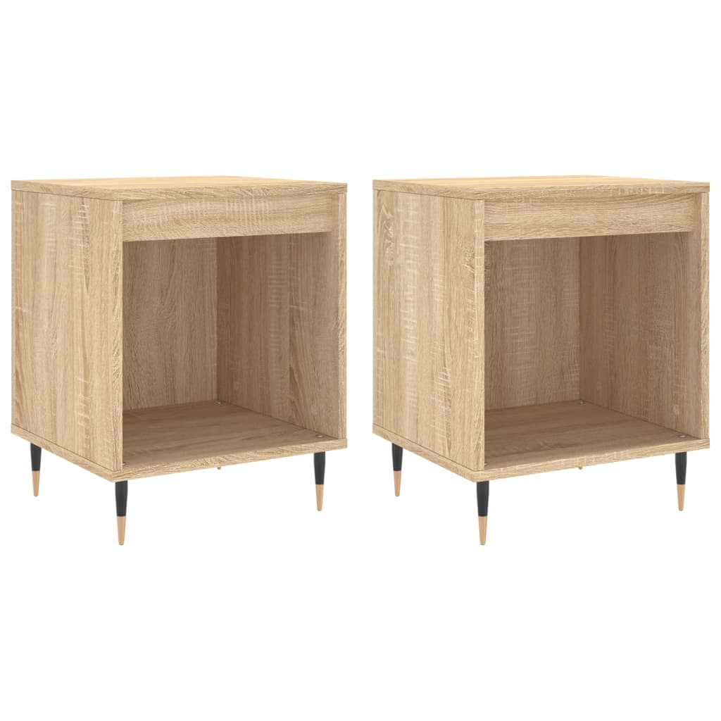 vidaXL Bedside Cabinets 2 pcs Sonoma Oak 40x35x50 cm Engineered Wood 2