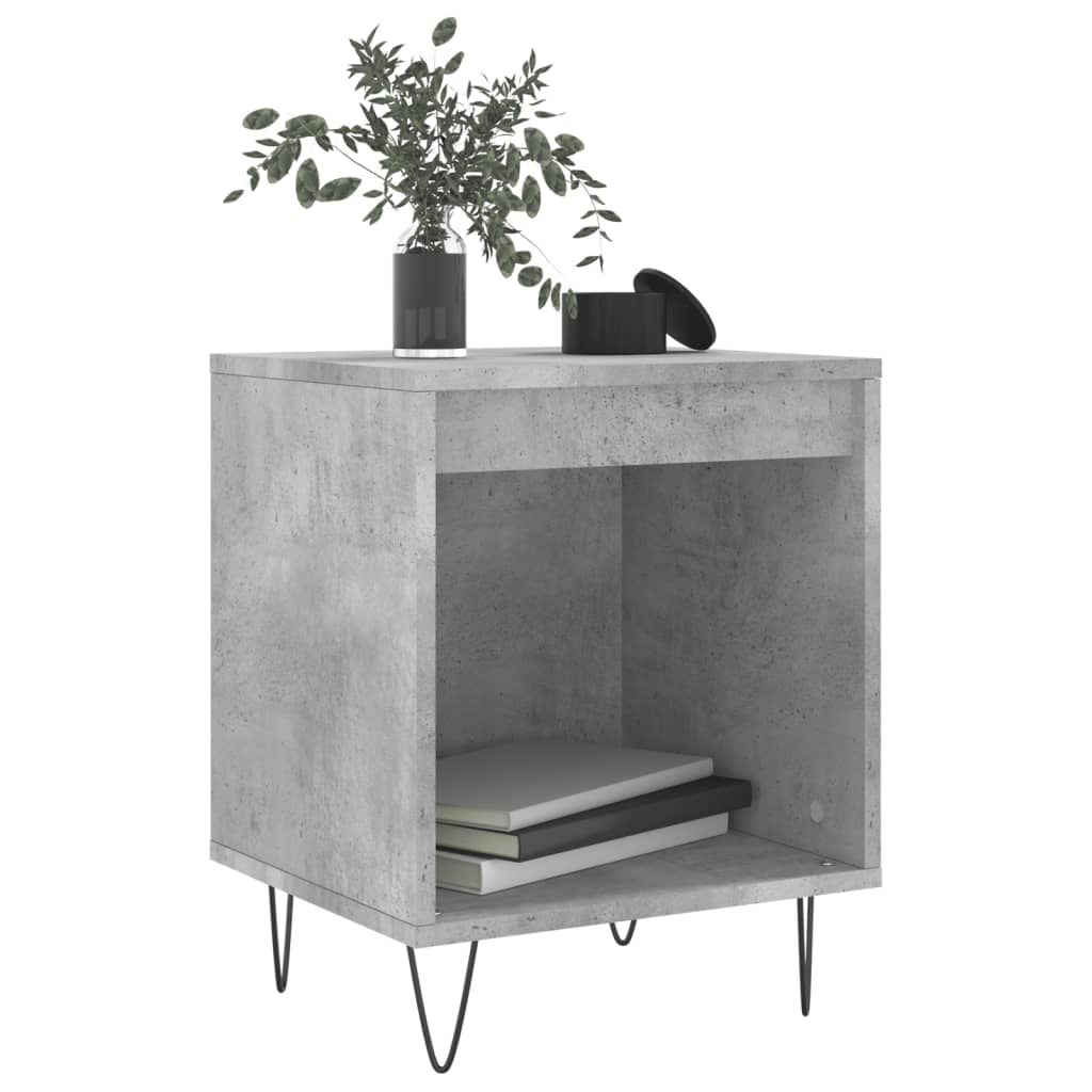 vidaXL Bedside Cabinets 2 pcs Concrete Grey 40x35x50 cm Engineered Wood 3
