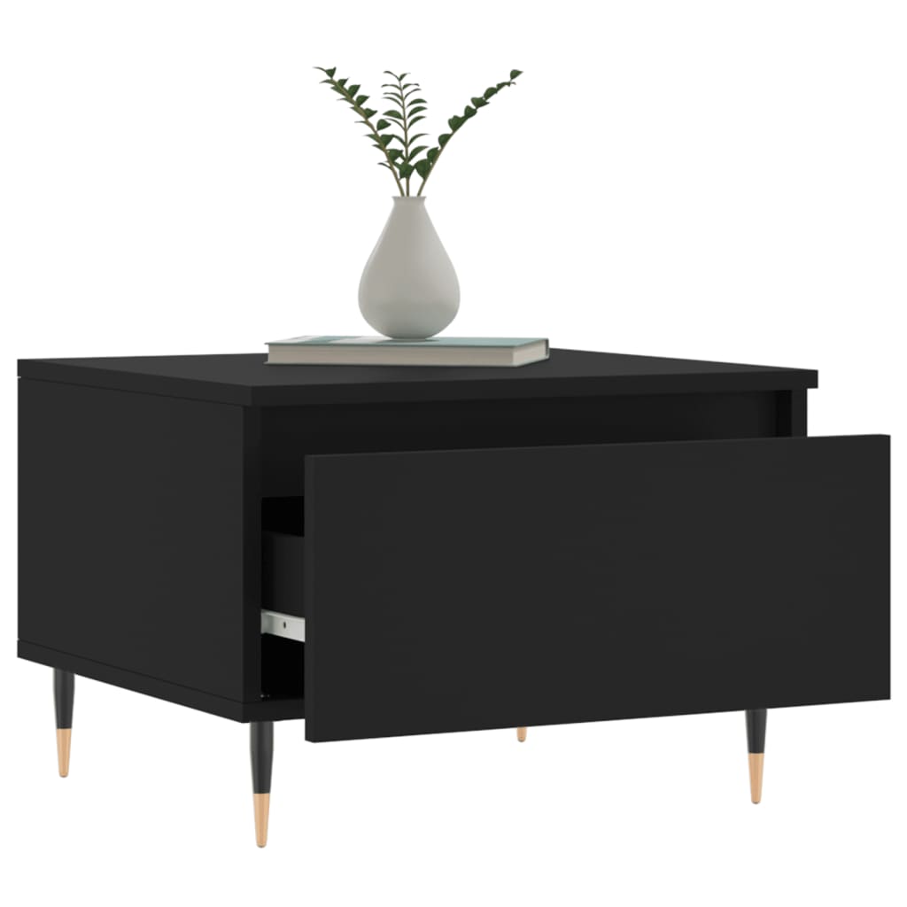 vidaXL Coffee Tables 2 pcs Black 50x46x35 cm Engineered Wood 4